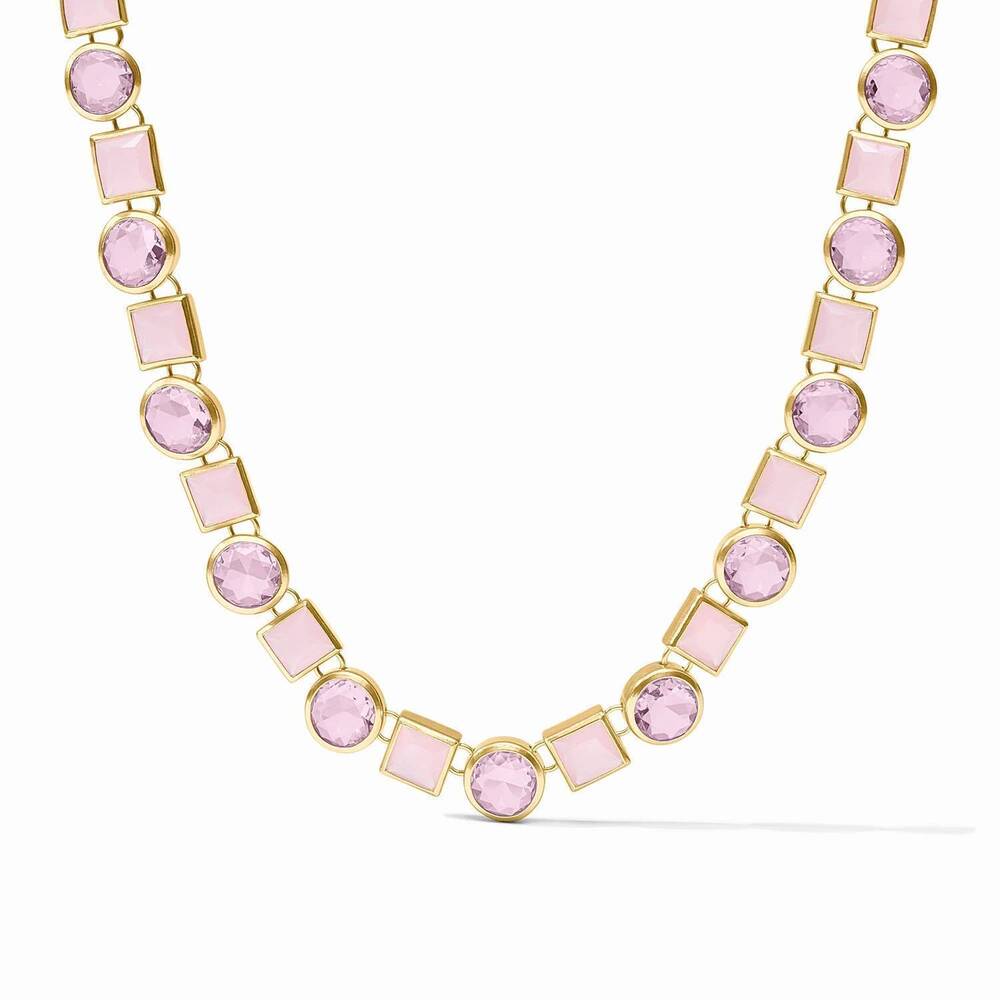 NEW JULIE VOS women's jolie tennis necklace in rose
